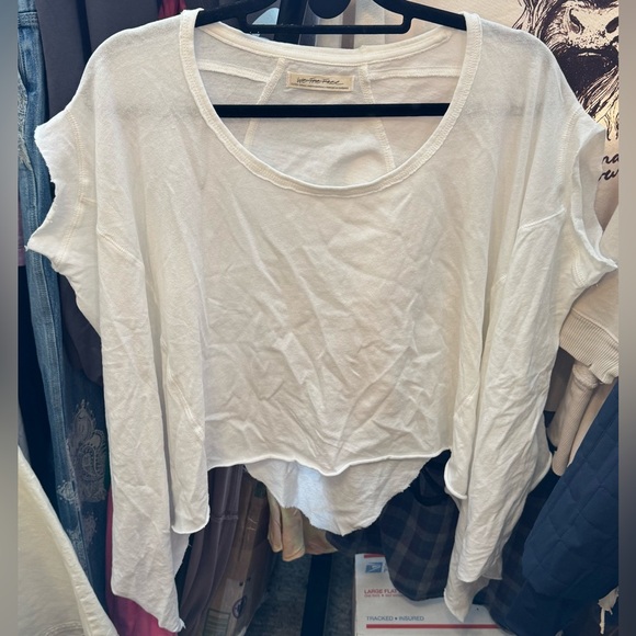 Free People White Short Sleeve Top - Picture 6 of 8